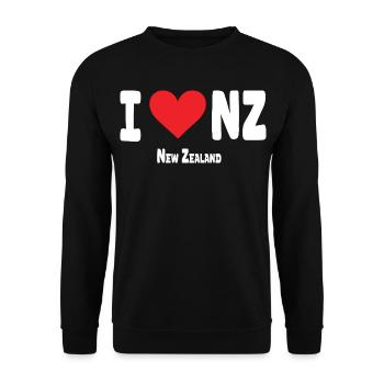 J’adore la Nouvelle-Zélande - Sweat-shirt Unisexe - noir - Devant - Alina (178cm) & Michal (187cm)