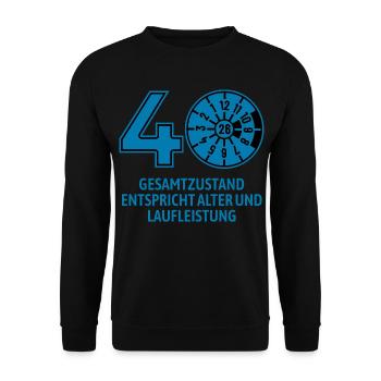HU March 2026 - 40 Years - Birthday Gift - Unisex Sweatshirt - black - Front - Alina (178cm) & Michal (187cm)