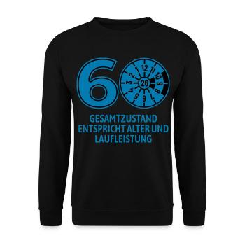 HU March 2026 - 60 Years - Birthday Gift - Unisex Sweatshirt - black - Front - Alina (178cm) & Michal (187cm)
