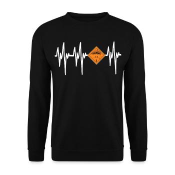 Danger Pyro Battement de Cœur - Sweat-shirt Unisexe - noir - Devant - Alina (178cm) & Michal (187cm)
