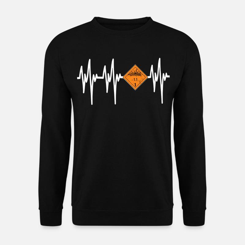 Heartbeat Pyro Danger - Unisex Pullover - Schwarz