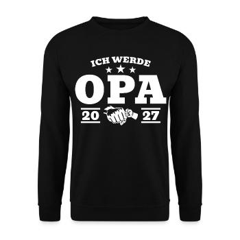 I'm going to be a grandpa 2027 pregnancy announcement - Unisex Sweatshirt - black - Front - Alina (178cm) & Michal (187cm)