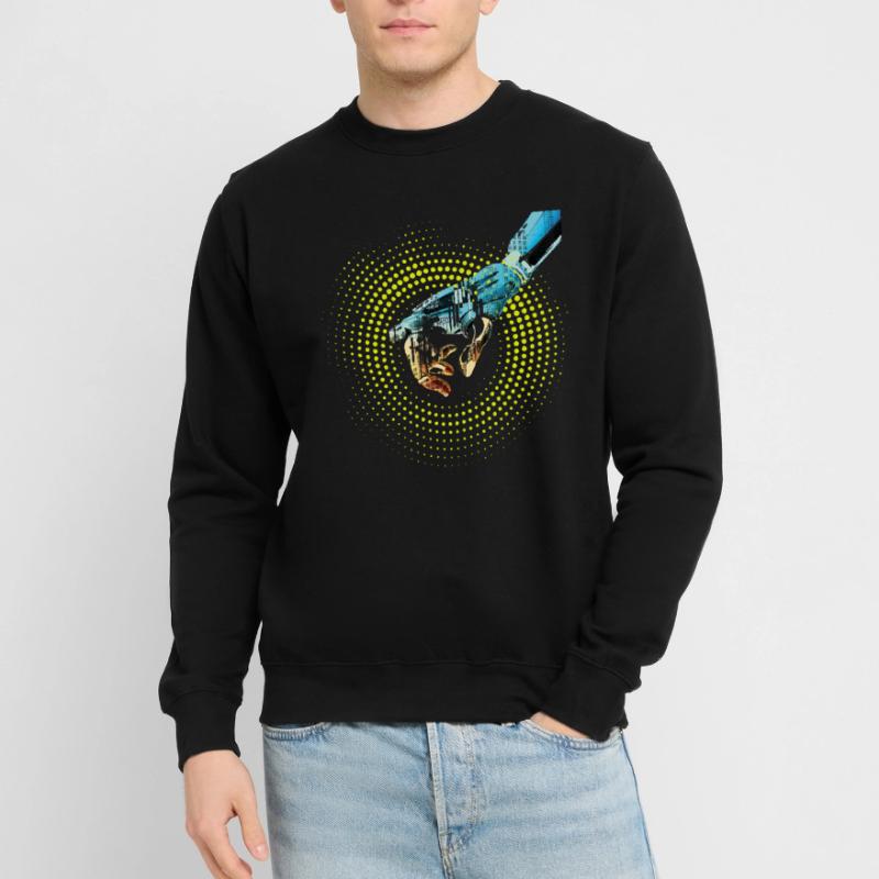 ordinateur main robot IA code cyborg numérique pc Sweat-shirt Unisexe