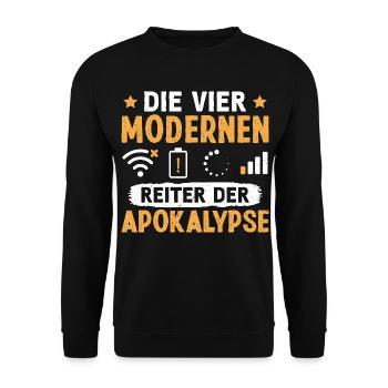 Nerd THE FOUR HORSEMEN OF THE MODERN APOCALYPSE - Unisex Sweatshirt - black - Front - Alina (178cm) & Michal (187cm)