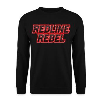 Redline Rebel pour l’autocollant de maillot des fans de JDM Tuning - Sweat-shirt Unisexe - noir - Devant - Alina (178cm) & Michal (187cm)