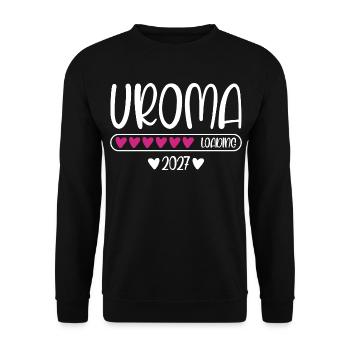 Great-Grandma 2027 loading heart loading bar - Unisex Sweatshirt - black - Front - Alina (178cm) & Michal (187cm)