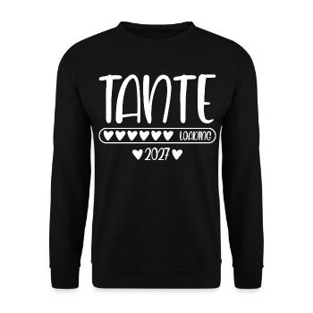 Tante 2027 loading - Unisex Pullover - Schwarz - Vorne - Alina (178cm) & Michal (187cm)