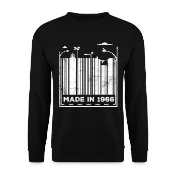 Vintage 1966 - Unisex Pullover - Schwarz - Vorne - Alina (178cm) & Michal (187cm)