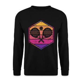 Padel Sport - Unisex Sweatshirt - black - Front - Alina (178cm) & Michal (187cm)