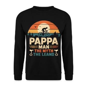 Pappa cycliste la fégende vélo vélo vélo - Unisex Sweatshirt - black - Front - Alina (178cm) & Michal (187cm)
