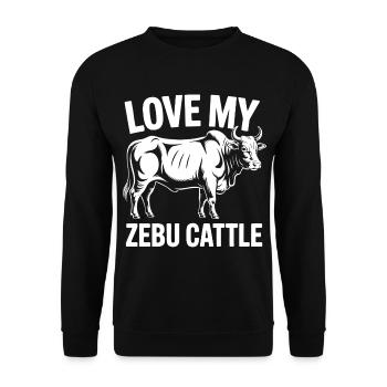 Graphique de l’amateur de bétail zébu - Sweat-shirt Unisexe - noir - Devant - Alina (178cm) & Michal (187cm)