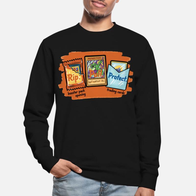 Rip Pull Protect Trading Card Booster Pack Opening Unisex Sweatshirt
