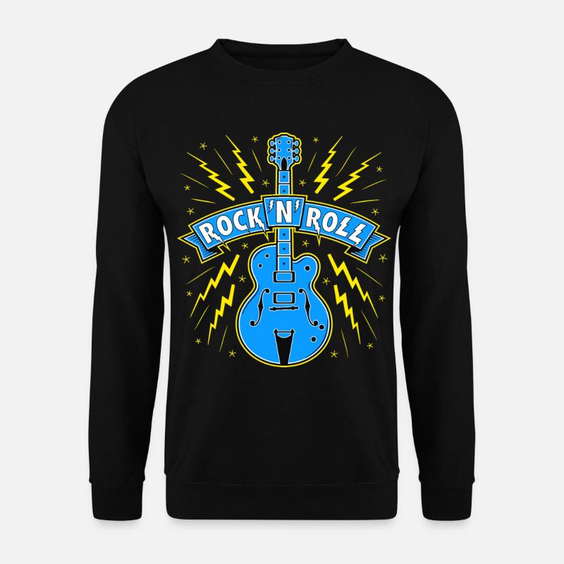 Guitar Rock 'N' Roll Banner - Unisex Pullover - Schwarz