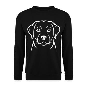 Labrador Dog Line Art Dogs - Unisex Sweatshirt - black - Front - Alina (178cm) & Michal (187cm)