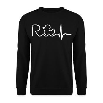 Enfin, pension - retraite - retraite - Sweat-shirt Unisexe - noir - Devant - Alina (178cm) & Michal (187cm)