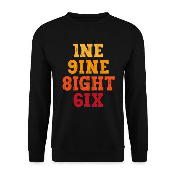 Millésime 1986 - Sweat-shirt Unisexe - noir - Devant - Alina (178cm) & Michal (187cm)