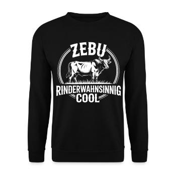 Zebu Mad Cow Cool Badge - Sweat-shirt Unisexe - noir - Devant - Alina (178cm) & Michal (187cm)