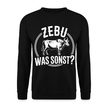 Zèb, quoi d’autre, humour de vache - Sweat-shirt Unisexe - noir - Devant - Alina (178cm) & Michal (187cm)