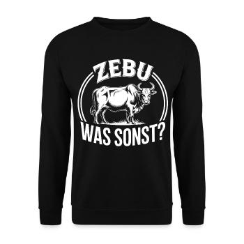 Zebu What else? Graphics - Unisex Sweatshirt - black - Front - Alina (178cm) & Michal (187cm)