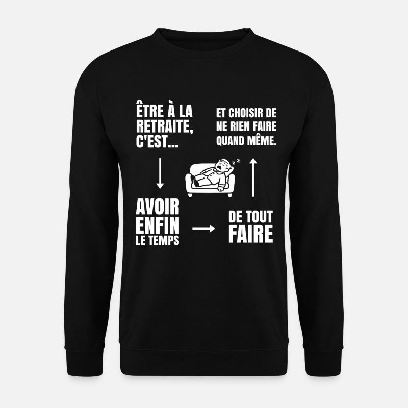 Die Kunst des Nichtstuns (weißer Text) - Unisex Pullover - Schwarz