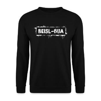 Beisl-Bua – Dicton culte du dialecte viennois - Sweat-shirt Unisexe - noir - Devant - Alina (178cm) & Michal (187cm)