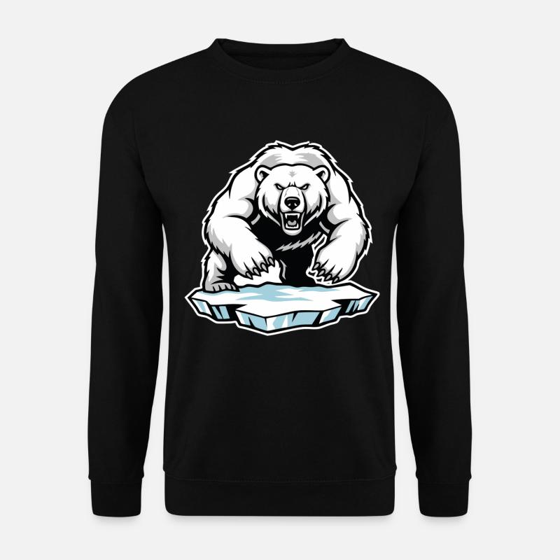 Arktischer Eisbär Maskottchen Maskottchen Bär - Unisex Pullover - Schwarz