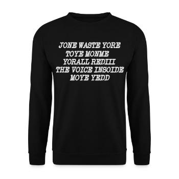 JONE WASTE YORE TOYE MONME YORALL REDIII THE VOICE - Unisex Pullover - Schwarz - Vorne - Alina (178cm) & Michal (187cm)