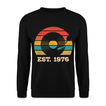 Millésime 1976 - Sweat-shirt Unisexe - noir - Devant - Alina (178cm) & Michal (187cm)