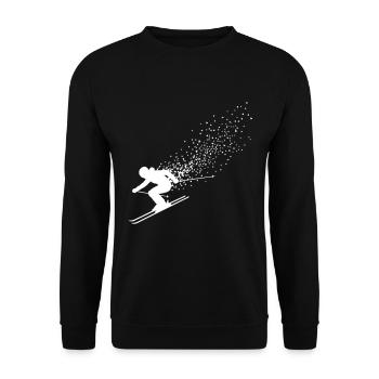 Skiing Skiers Ski Skiing Holidays - Unisex Sweatshirt - black - Front - Alina (178cm) & Michal (187cm)
