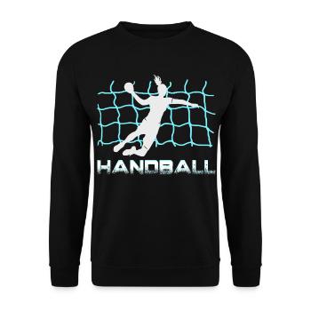 Handball Goalkeeper Jump - Unisex Sweatshirt - black - Front - Alina (178cm) & Michal (187cm)