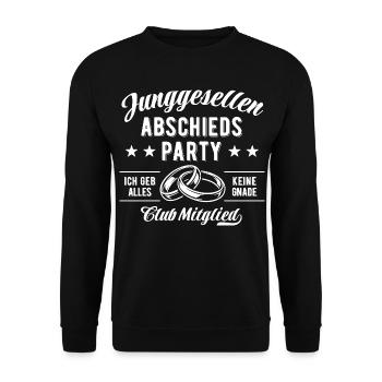 Enterrement de vie de garçon - Nom du membre du club - Sweat-shirt Unisexe - noir - Devant - Alina (178cm) & Michal (187cm)