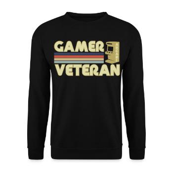 Gamer veteran - Sweat-shirt Unisexe - noir - Devant - Alina (178cm) & Michal (187cm)