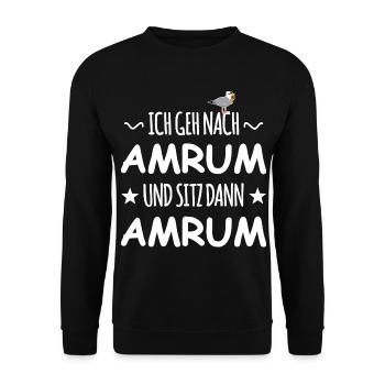 Amrum avec mouette schnaps - Sweat-shirt Unisexe - noir - Devant - Alina (178cm) & Michal (187cm)