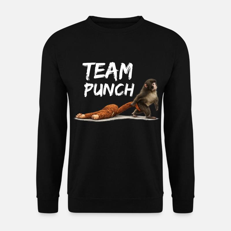 Team Punch Viral Monkey Shirt - Unisex Pullover - Schwarz