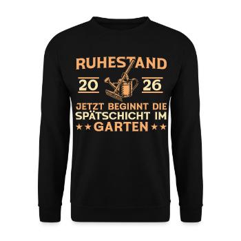 Gardener Retirement 2026 Retirement Garden Gift - Unisex Sweatshirt - black - Front - Alina (178cm) & Michal (187cm)