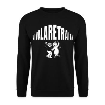 Viva la Retraita (texte blanc) - Sweat-shirt Unisexe - noir - Devant - Alina (178cm) & Michal (187cm)