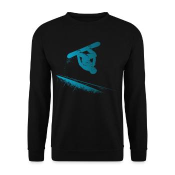 Slopestyle Salto Freestyle Winter Sports Action - Unisex Sweatshirt - black - Front - Alina (178cm) & Michal (187cm)