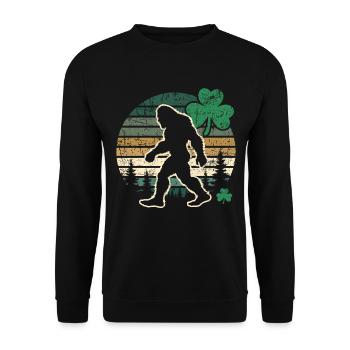 Big Foot la Saint-Patrick - Sweat-shirt Unisexe - noir - Devant - Alina (178cm) & Michal (187cm)