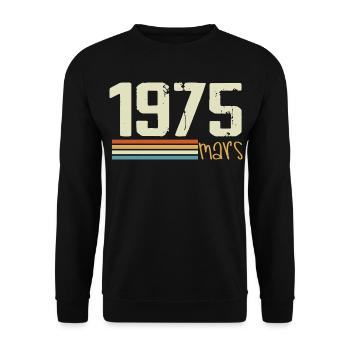 Vintage March 1975 - Unisex Sweatshirt - black - Front - Alina (178cm) & Michal (187cm)
