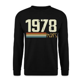 Vintage March 1978 - Unisex Sweatshirt - black - Front - Alina (178cm) & Michal (187cm)