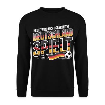 Germany Matchday Soccer Fan Soccer - Unisex Sweatshirt - black - Front - Alina (178cm) & Michal (187cm)