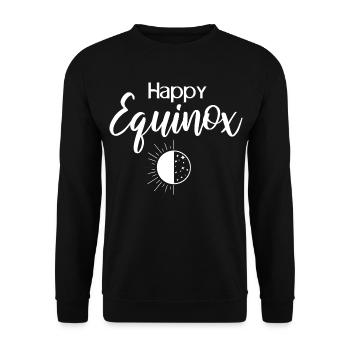 Happy Equinox Easter Ostara Pagan Spring - Unisex Sweatshirt - black - Front - Alina (178cm) & Michal (187cm)