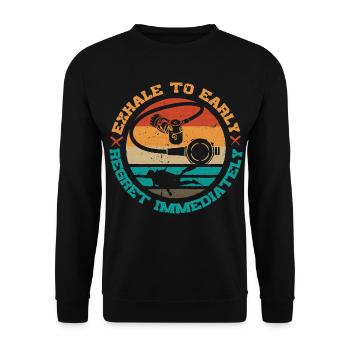 Plongeurs Plongée sous-marine Plongée - Sweat-shirt Unisexe - noir - Devant - Alina (178cm) & Michal (187cm)