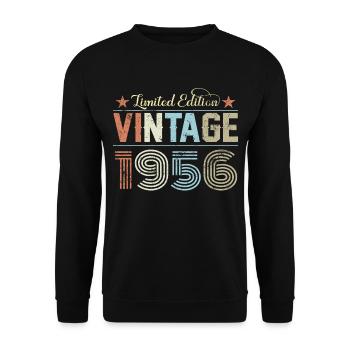 Millésime 1956 - Sweat-shirt Unisexe - noir - Devant - Alina (178cm) & Michal (187cm)
