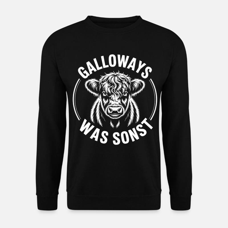 Galloway Rind Kopf - Unisex Pullover - Schwarz