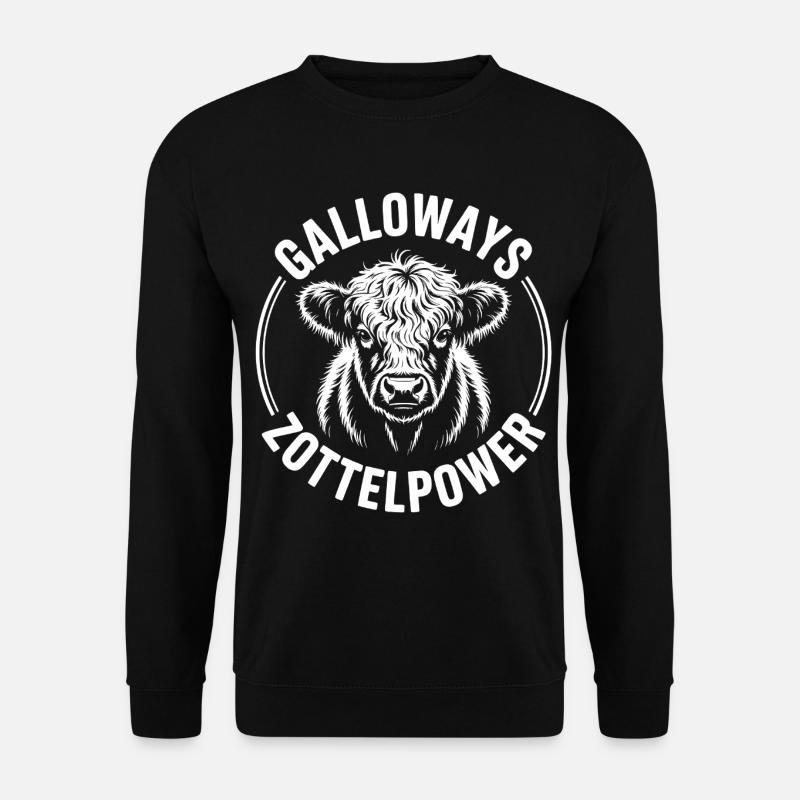 Galloway Rind Kopf - Unisex Pullover - Schwarz