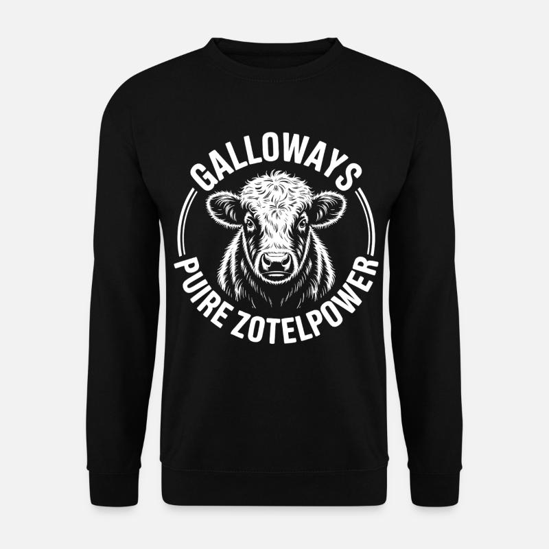 Galloway Rind Kopf - Unisex Pullover - Schwarz