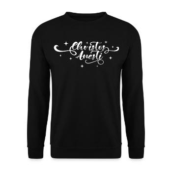Christos Anesti Pascha Orthodoxes Ostern - Unisex Pullover - Schwarz - Vorne - Alina (178cm) & Michal (187cm)