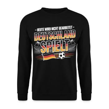 Germany Matchday Soccer Fan Soccer - Unisex Sweatshirt - black - Front - Alina (178cm) & Michal (187cm)