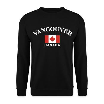 Vancouver, Kanada - Unisex Pullover - Schwarz - Vorne - Alina (178cm) & Michal (187cm)